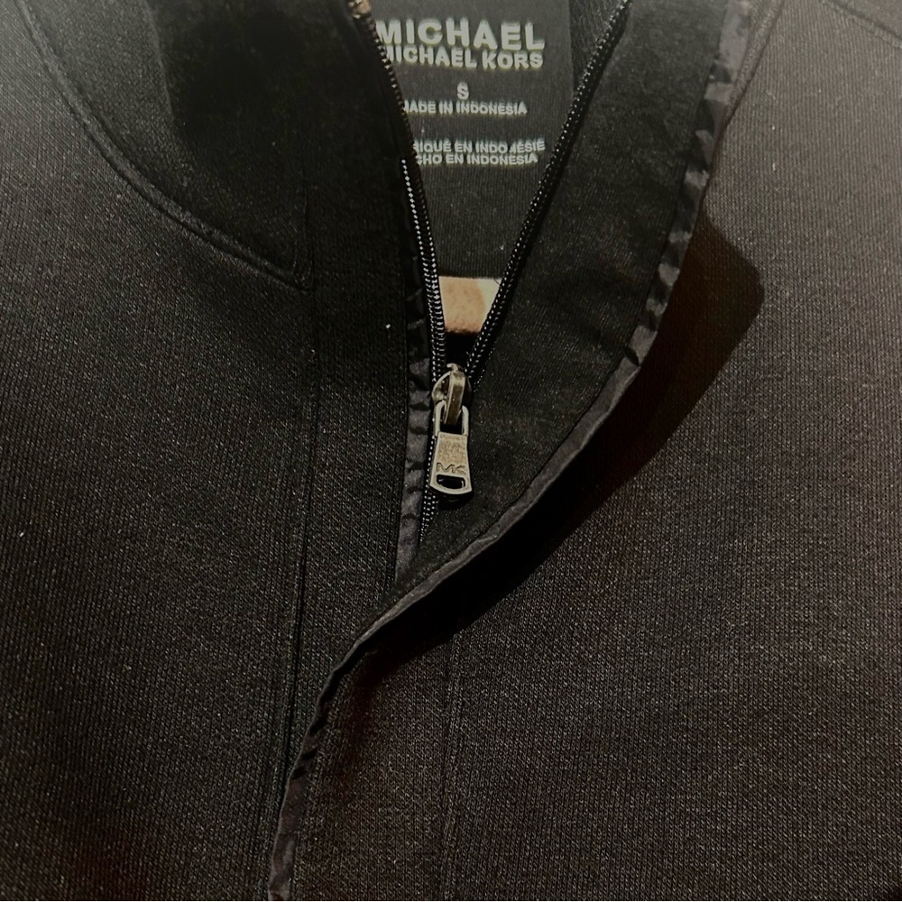 Michael Michael Kors Men’s Black Quarter Zip Pullover Size Small - Picture 3 of 5